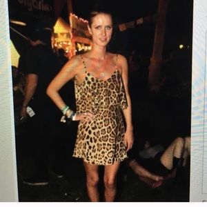 Blu Moon🌙 silk, leopard, low back mini dress